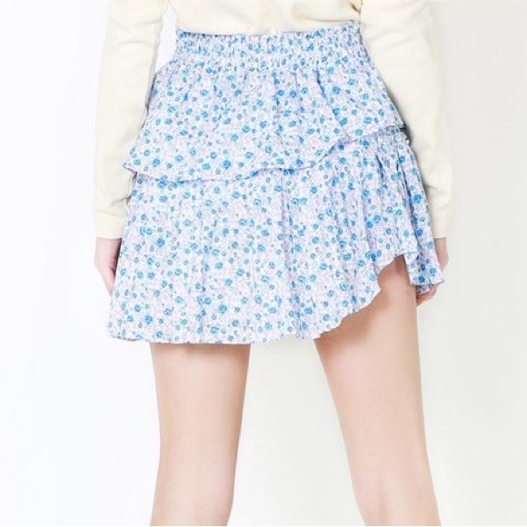 LoveShackFancy Skirts Loveshackfancy Ruffle Mini Skirt Crushed